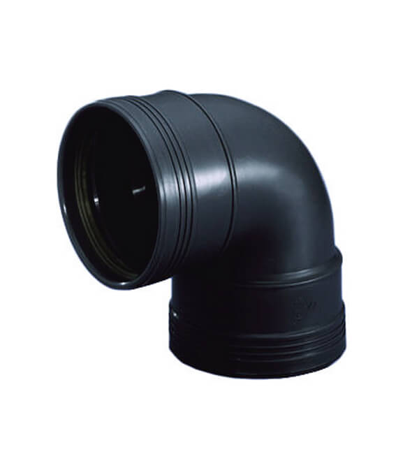PP Bocht 90° 110 mm 2 x manchet