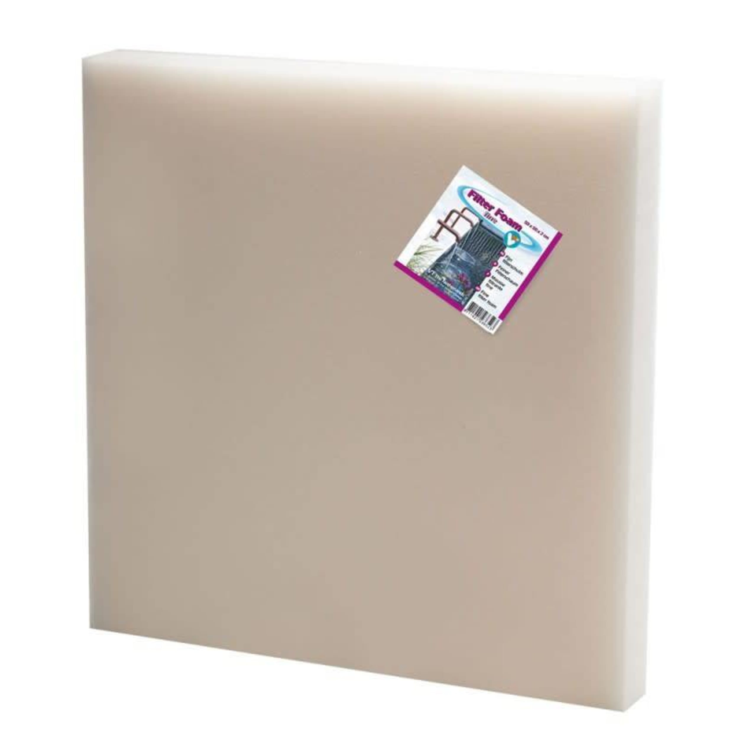 Filterschuim 50 x 50 x 5 cm Wit - Fijn Brievenbus