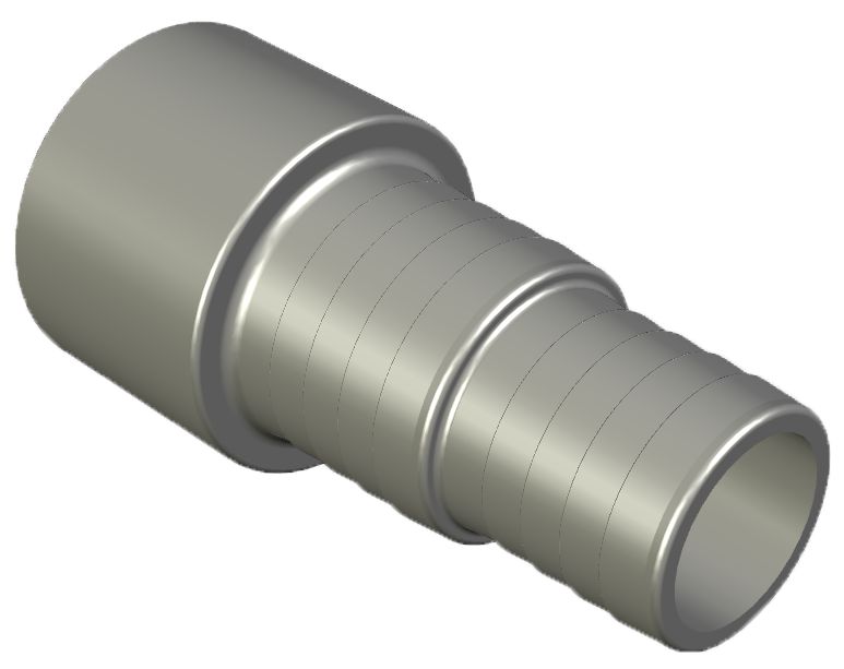 PVC Slangtule Ø50mm - 38/32mm grijs Machine, Munitie, Granaat, Wapen