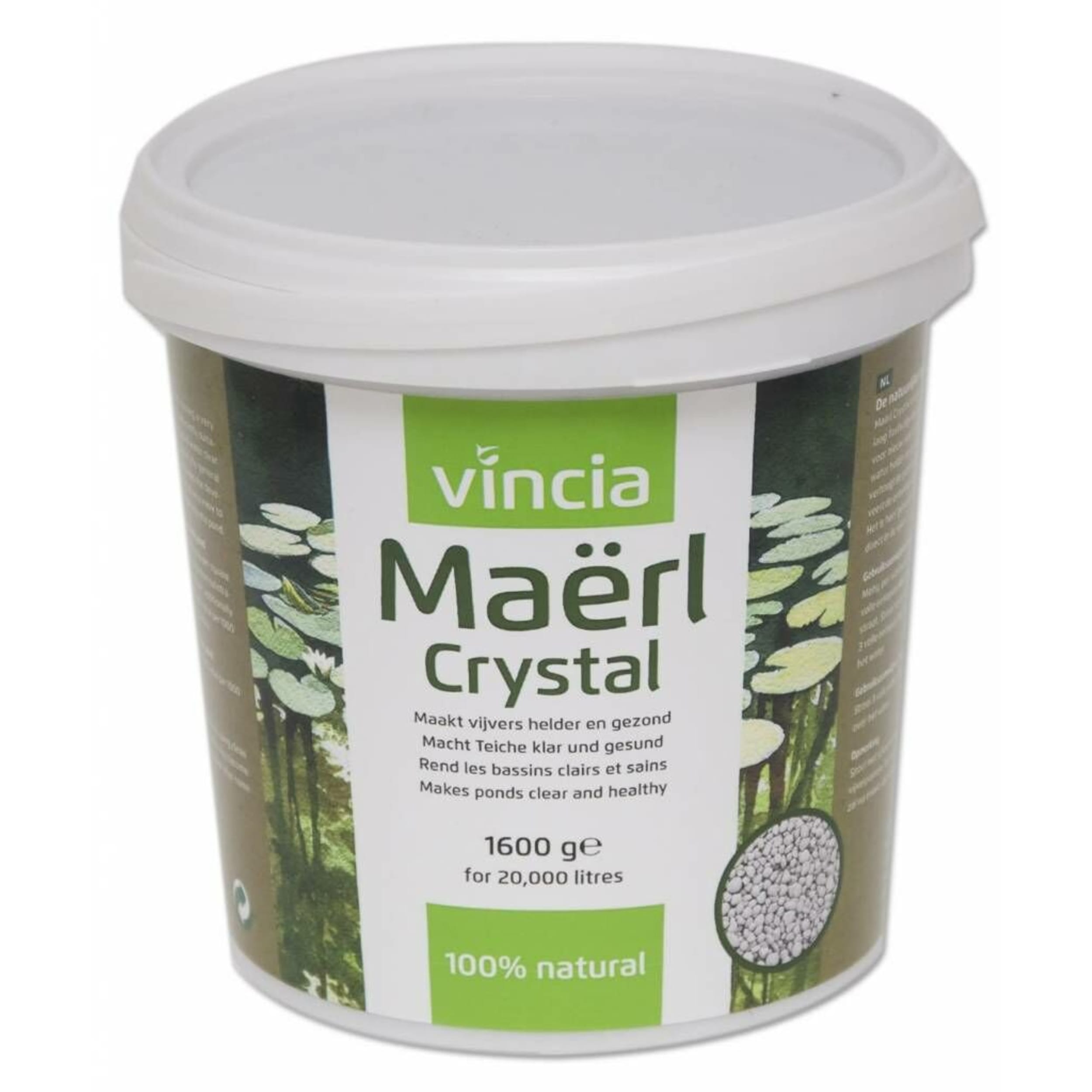 Maërl Crystal voor Helder en Gezond Vijverwater - 1500 Gram Kruiden, Plant, Voedsel, Yoghurt, Shaker