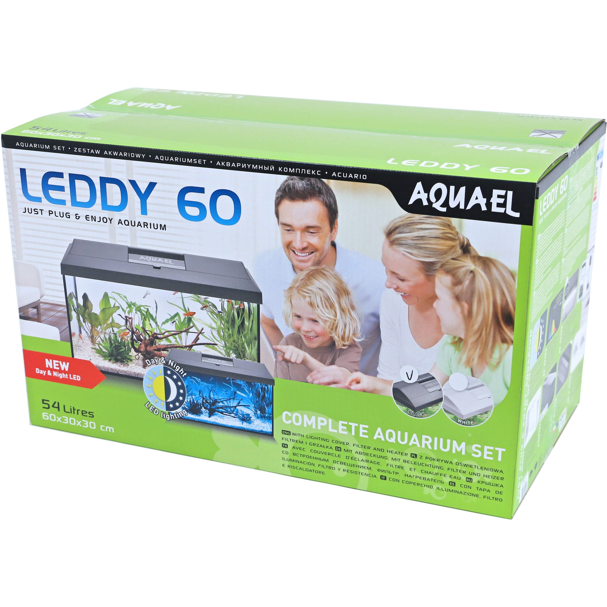 Aquarium Leddy 60 Day&Night Zwart Volwassene, Vrouwelijk, Persoon, Vrouw, Aquarium