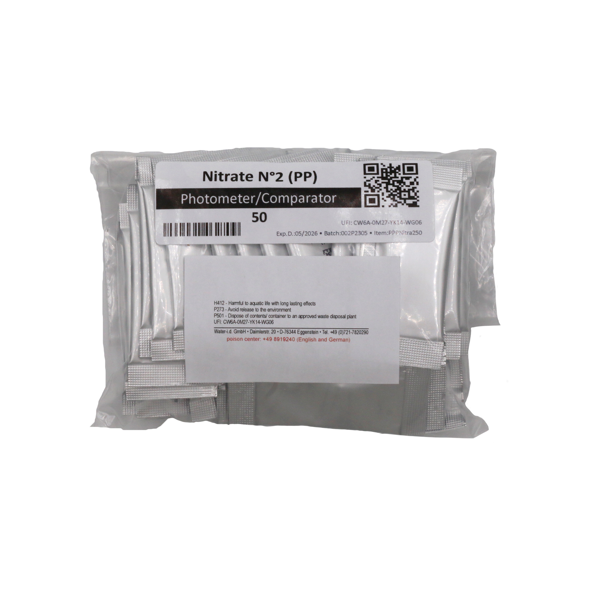 50 zakjes poeder Nitraat N°2 t.b.v. Poollab 2.0 50 zakjes poeder Nitraat N°2 t.b.v. Poollab 2.0