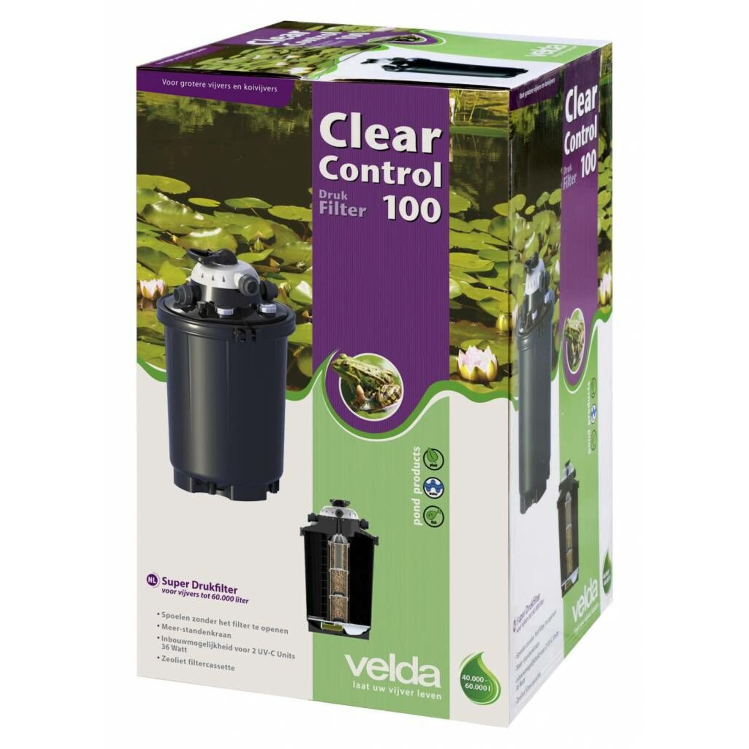 Clear Control 100 Tot 60.000 Liter Vijver Fles, Shaker