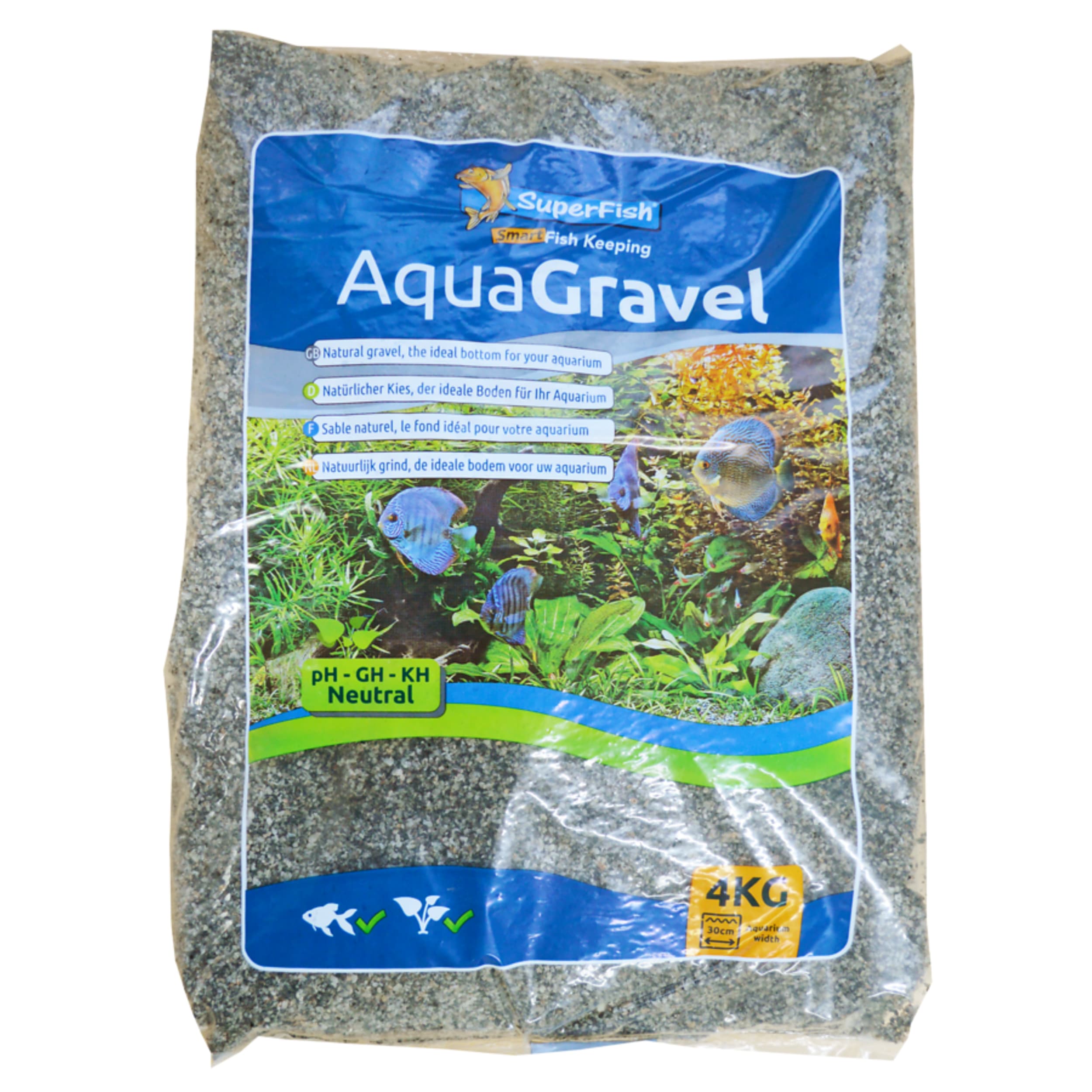 Aqua Grind Grijs 1-2 Mm 4kg Vlas, Plant, Vis, Zeeleven, Bodem