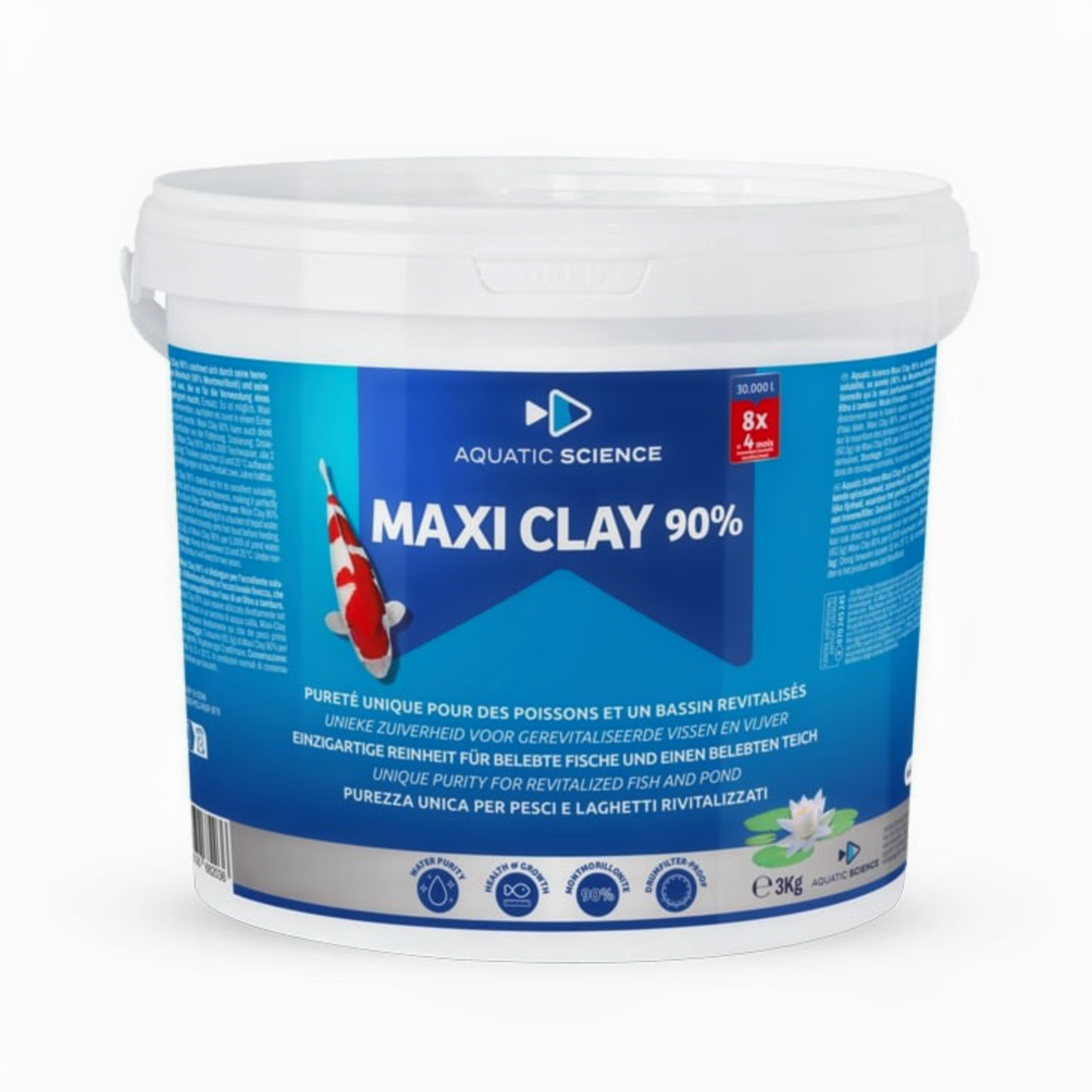 Maxi Clay 3 Kg Verfcontainer, Kan, Tin, Voedsel, Yoghurt